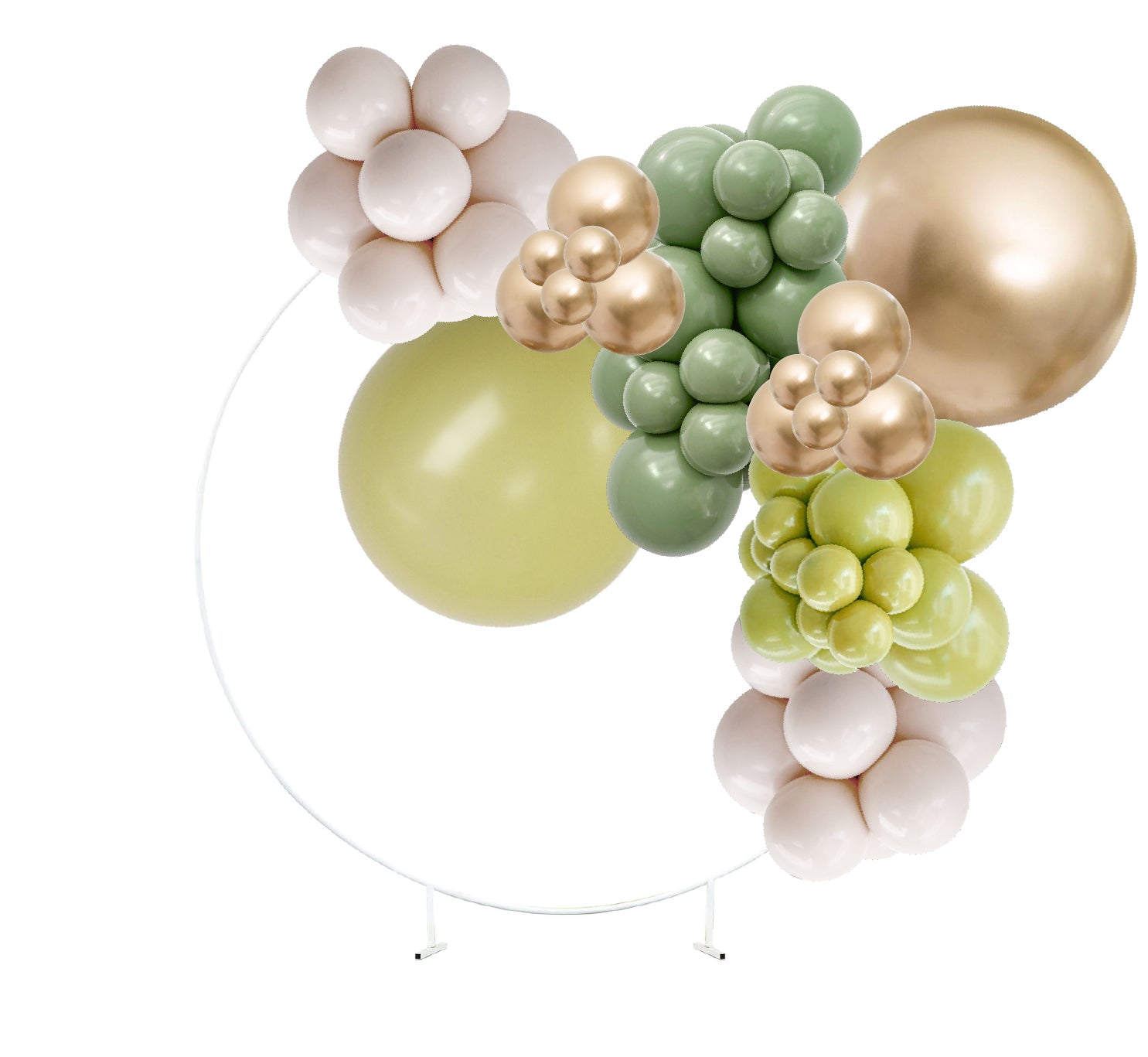 Eucalyptus Olive Gold Balloon Garland Kit 3m Sempertex