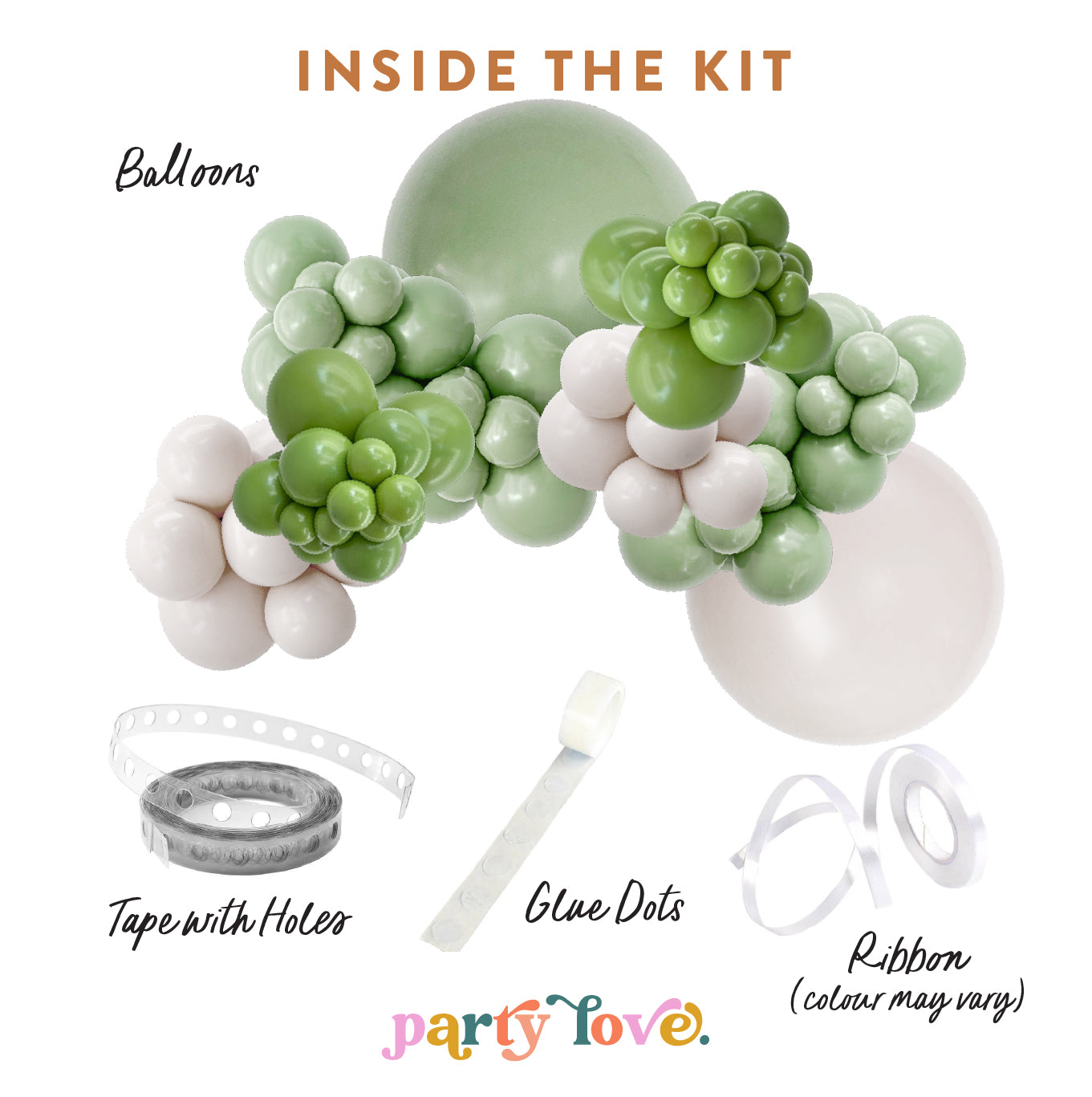 Meadow Fiona Green Balloon Garland Kit 3m Sempertex