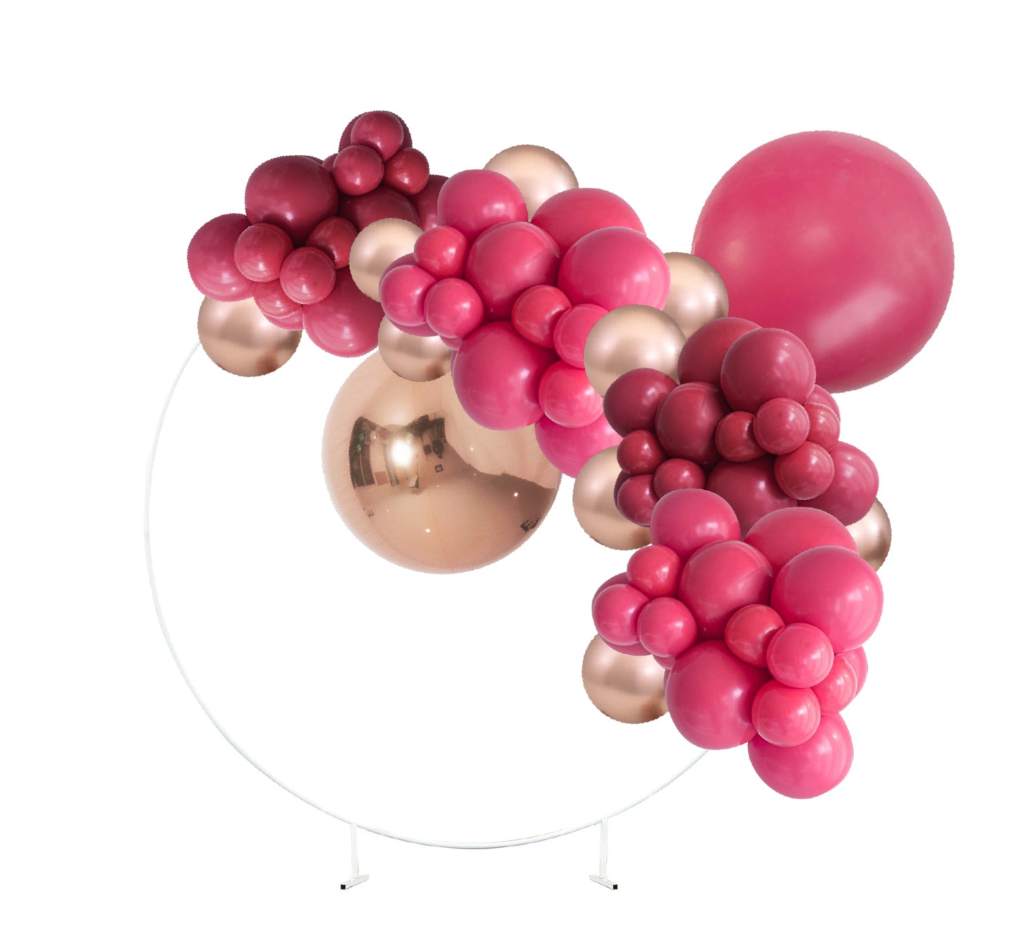 Wild Berry Pink Rose Gold Balloon Garland Kit 3m Sempertex