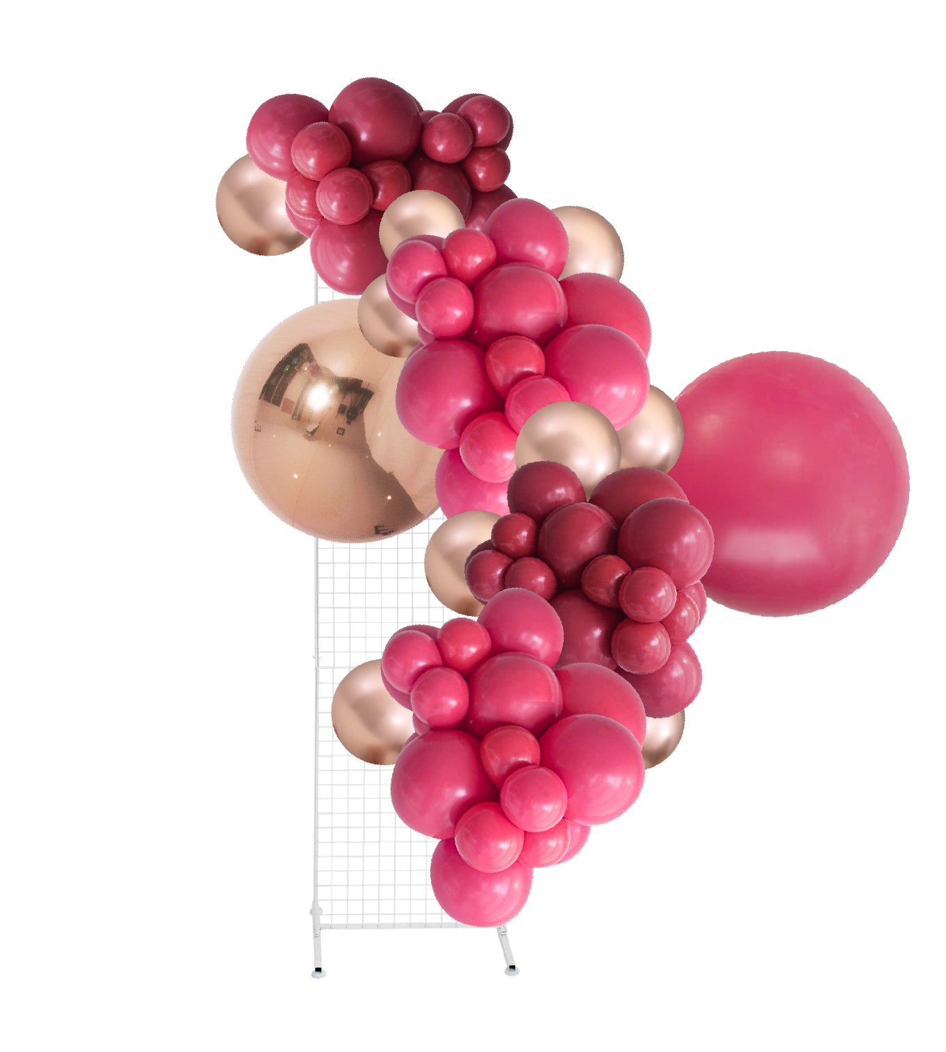 Wild Berry Pink Rose Gold Balloon Garland Kit 3m Sempertex