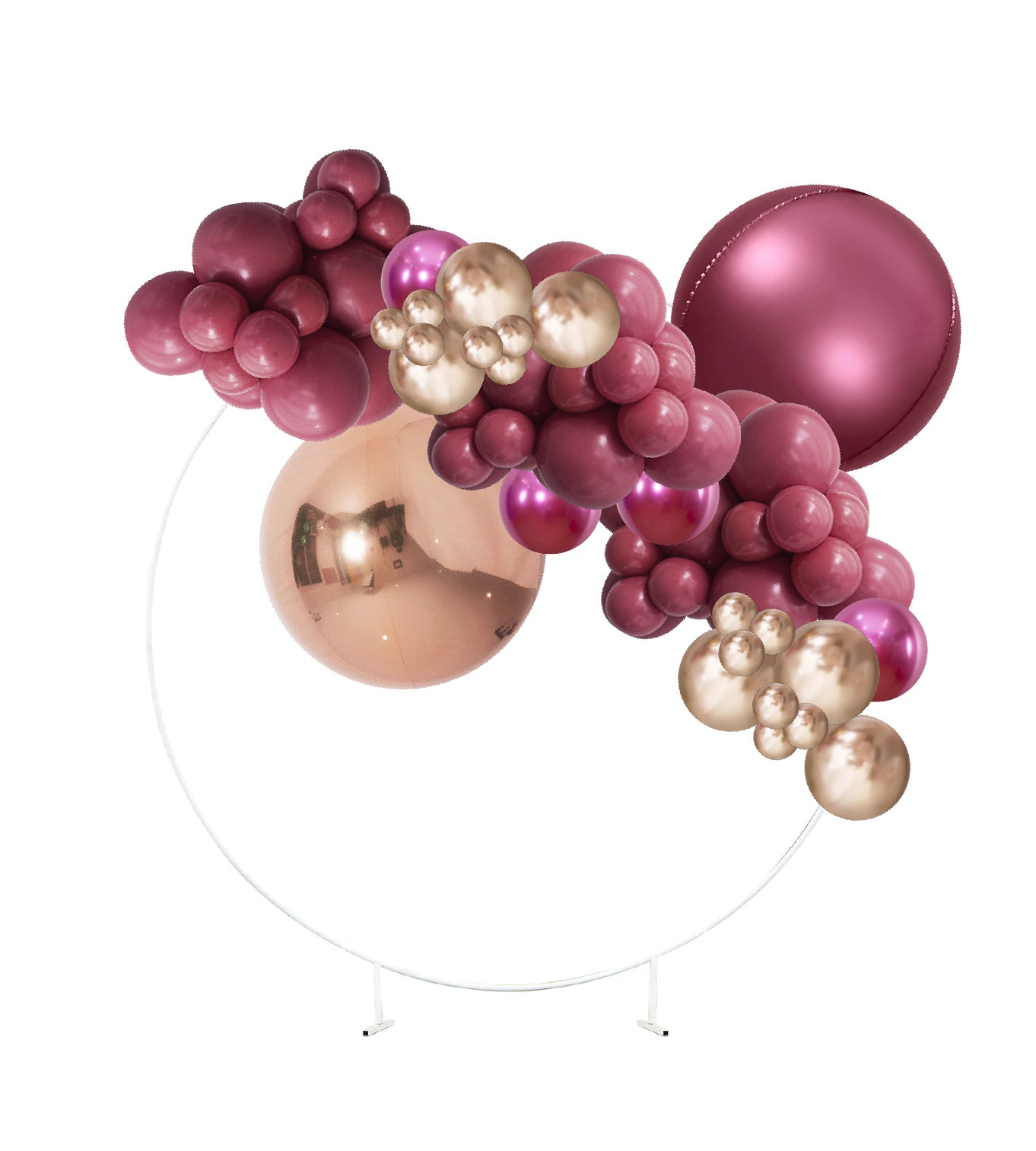 Burgundy Rose Gold Balloon Garland Kit 3m Sempertex