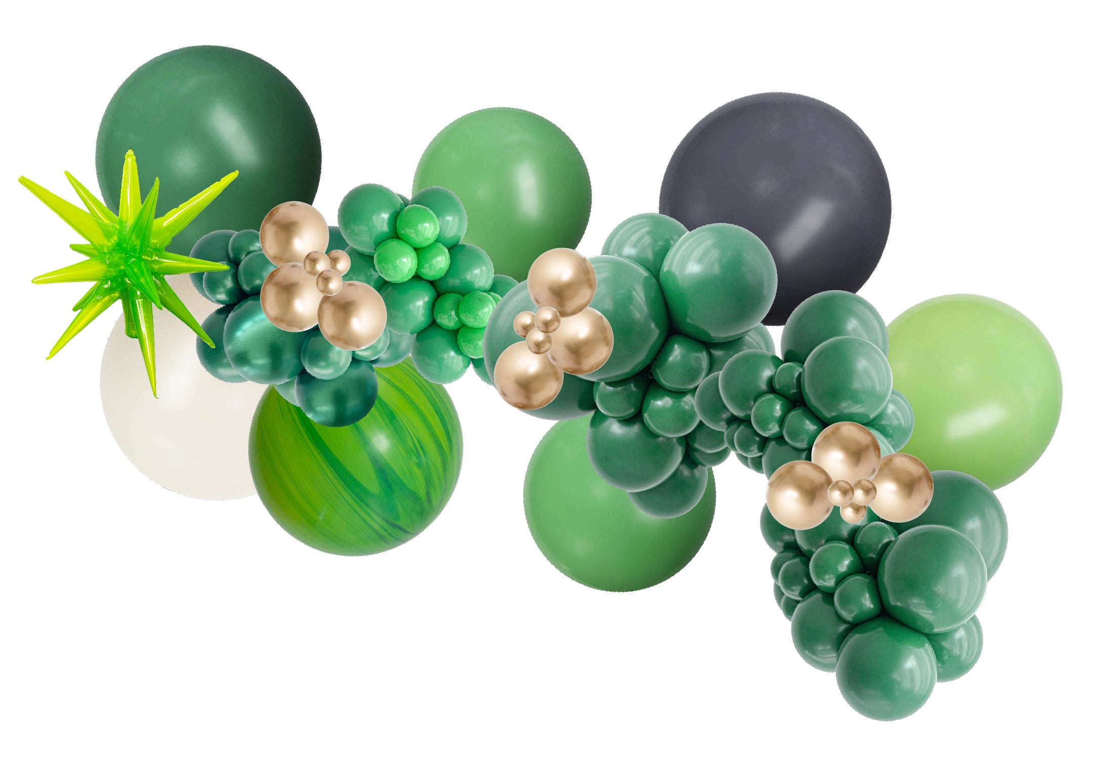 Green Navy Gold Balloon Garland Kit 5m