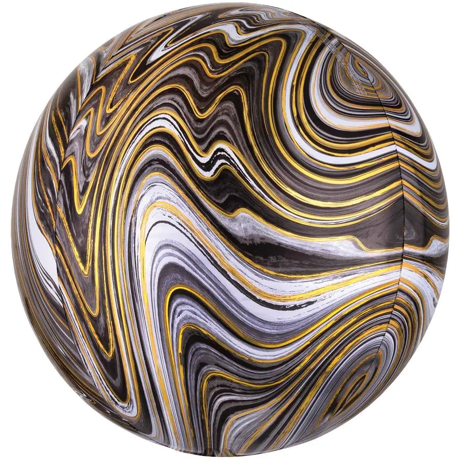 Black Gold Marble Foil Orbz 40cm Anagram