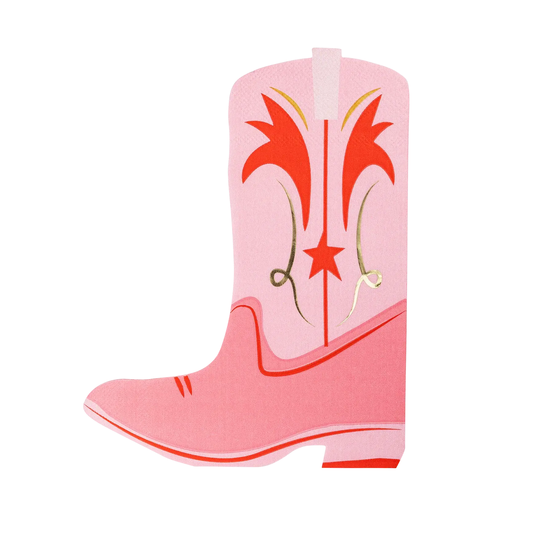 Cowgirl Boot Shaped Paper Napkins My Mind's Eye