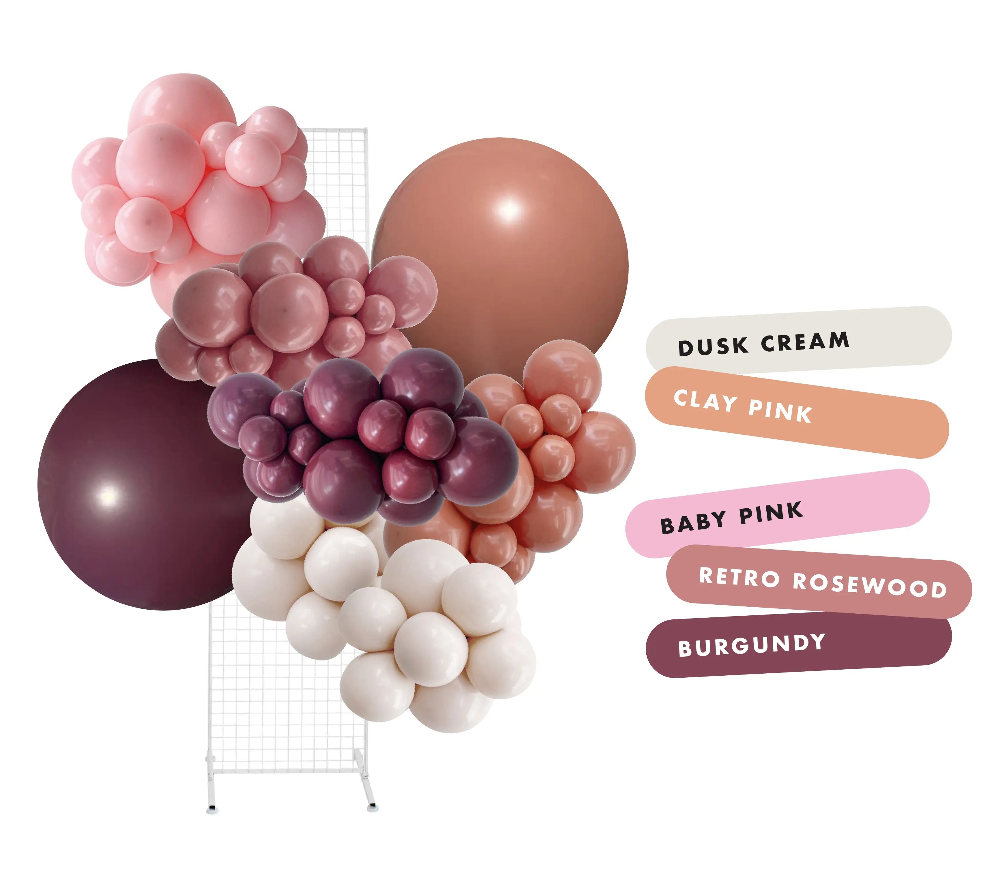 Glamour Pink Rosewood Burgundy Balloon Garland Kit Party Love Balloons