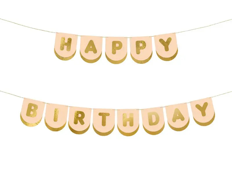 Happy Birthday paper banner, mix, 150x13 cm Party Deco