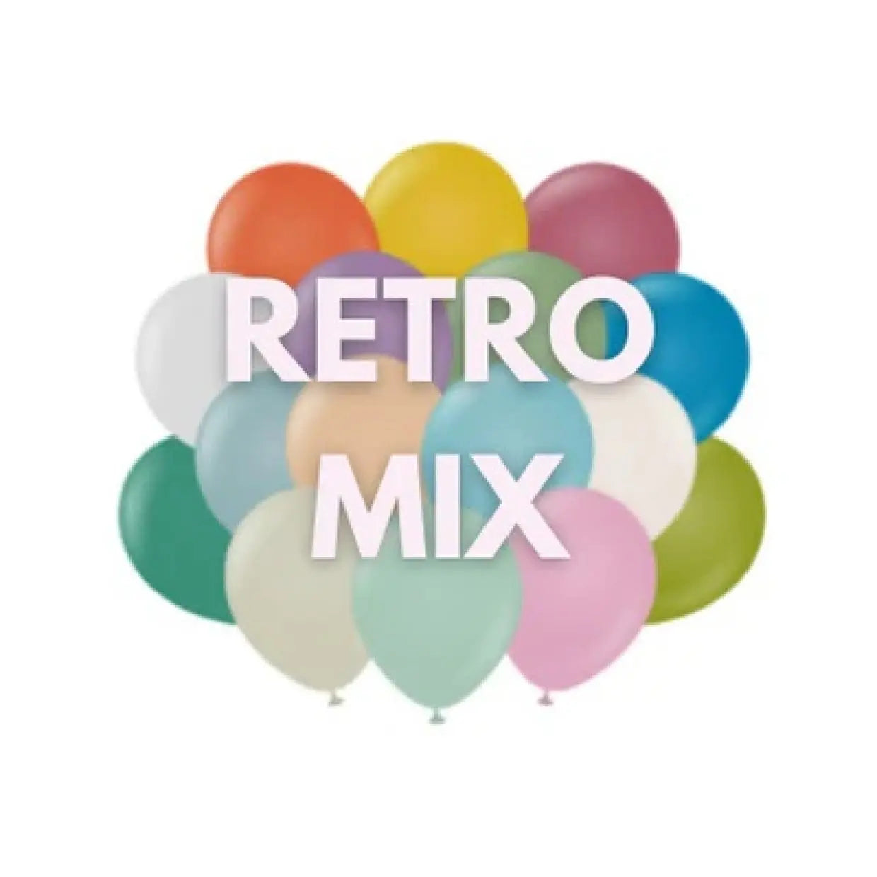 Kalisan Retro Mix Latex Balloons Kalisan