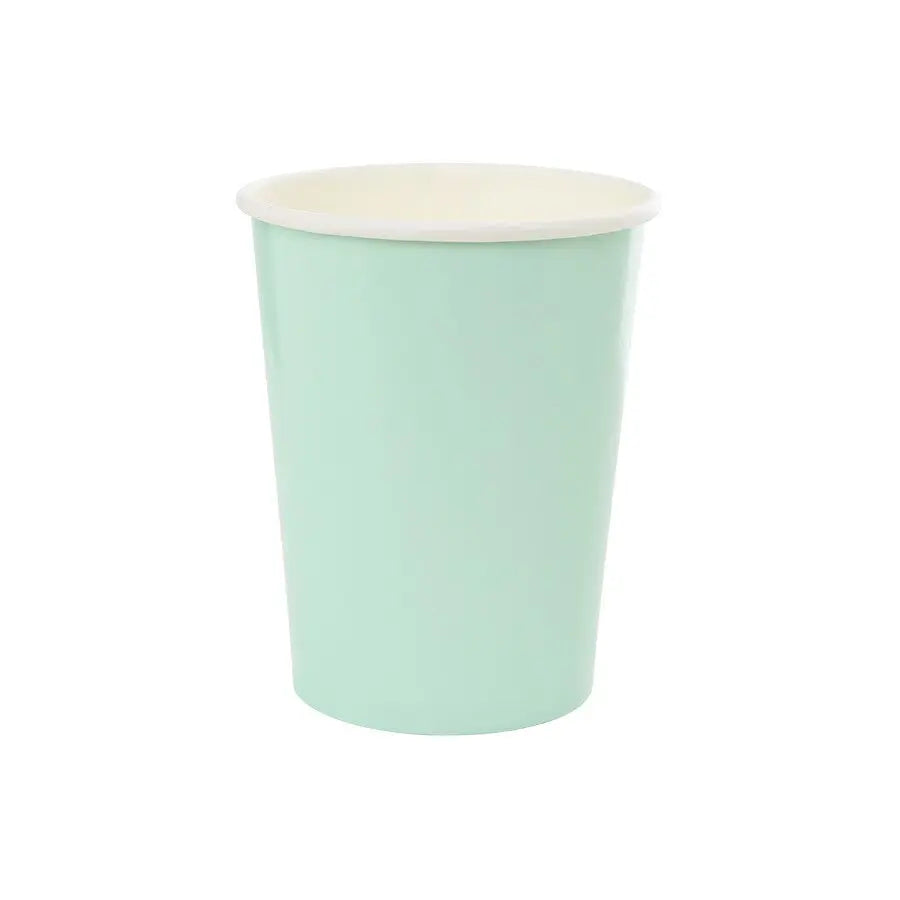 Pastel Mint Green Paper Cups Party Love