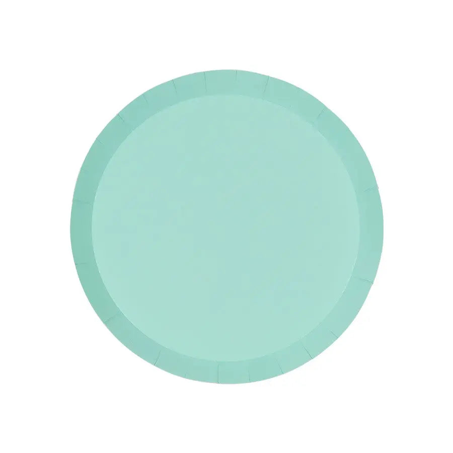 Pastel Mint Green Snack/Cake Paper Plates Party Love