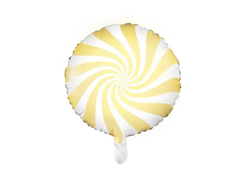 Pastel Yellow Candy Swirl Foil Balloon 35cm Party Deco