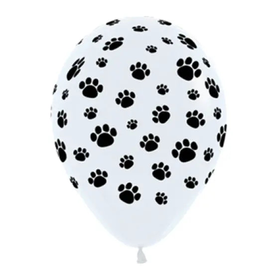 Paw Print Printed Latex Balloons Sempertex