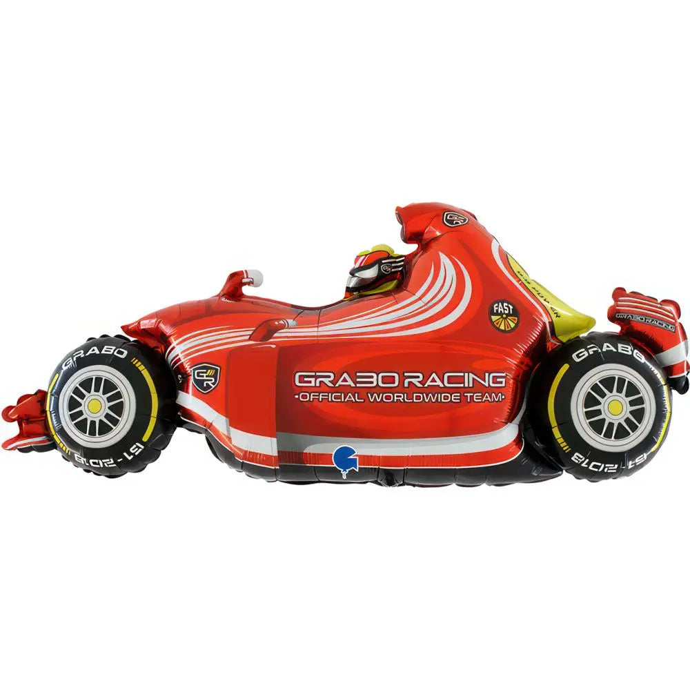 Red Grabo Foil Shape 107cm (42") Speedy Racing Car Grabo