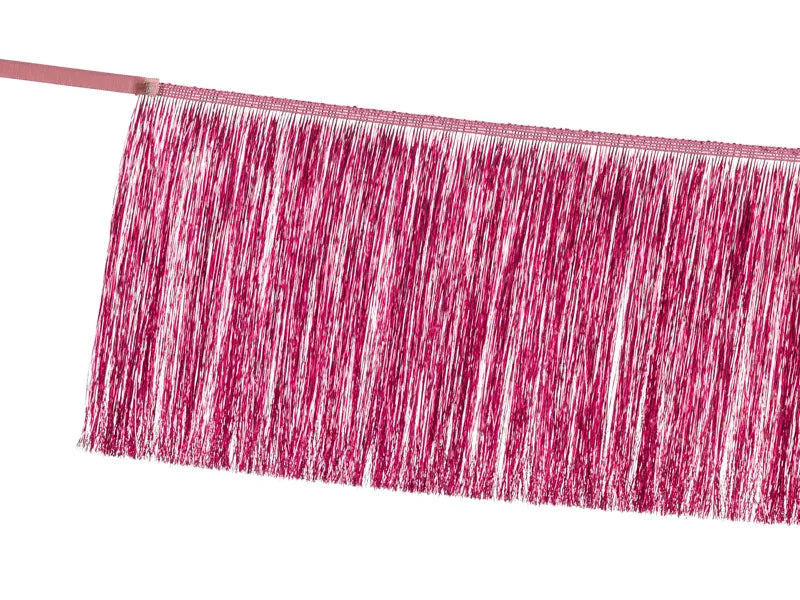 Pink Shimmer Tinsel Fringe Garland Decoration 1.35m Party Deco