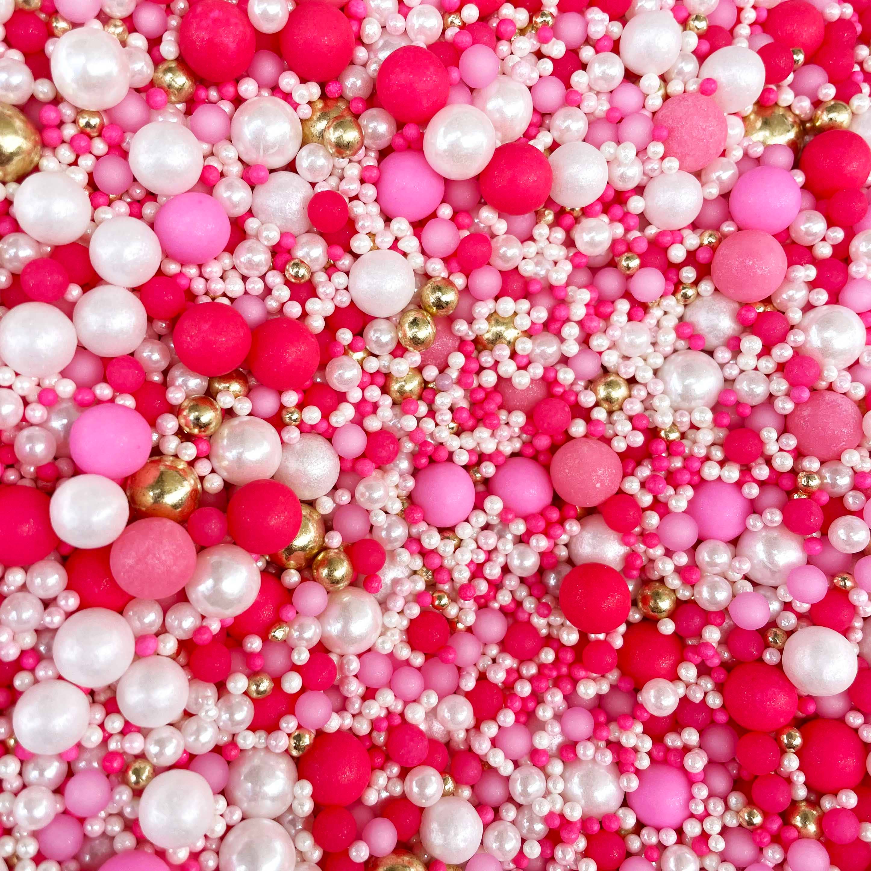 Tickle Me Pink Edible Cake Sprinkles, Cake Decoration Sprinkle Nest