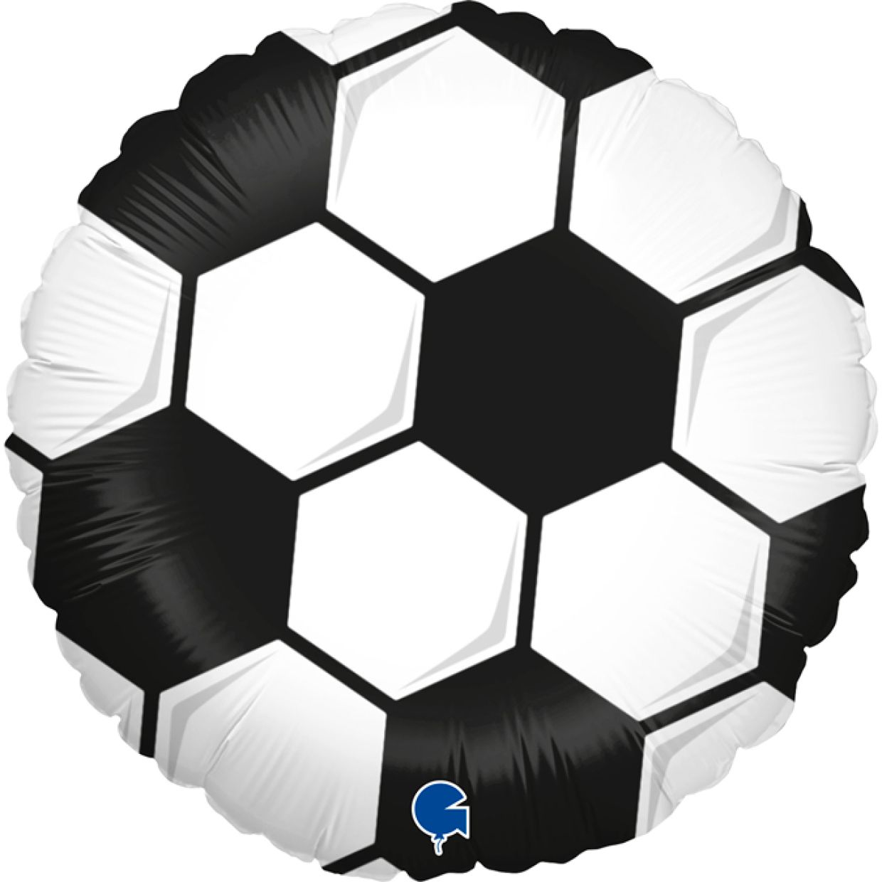 Grabo Foil 45cm (18") Soccer Ball White Foil Balloon Grabo