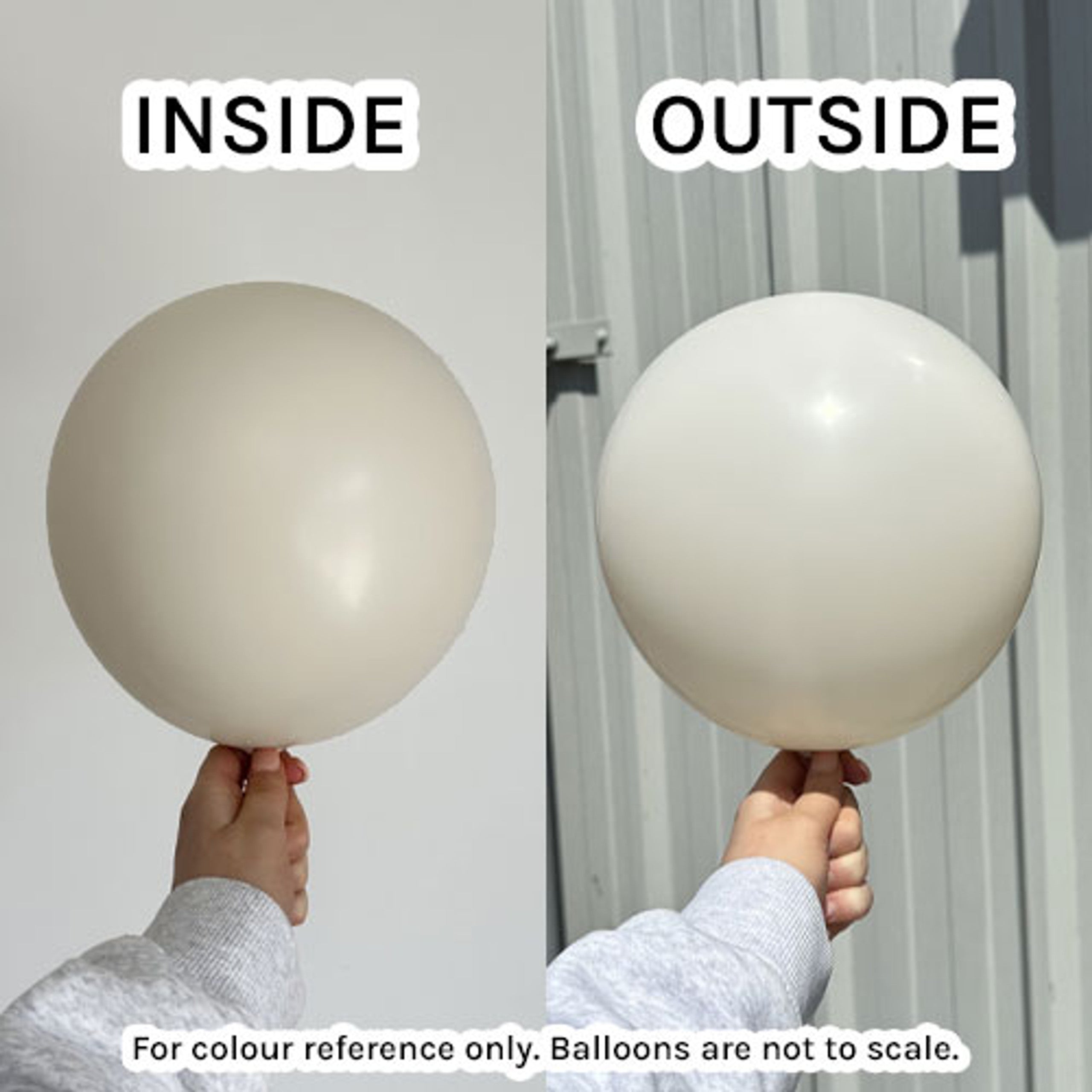 Kalisan Retro White (Off White) Latex Balloons Kalisan