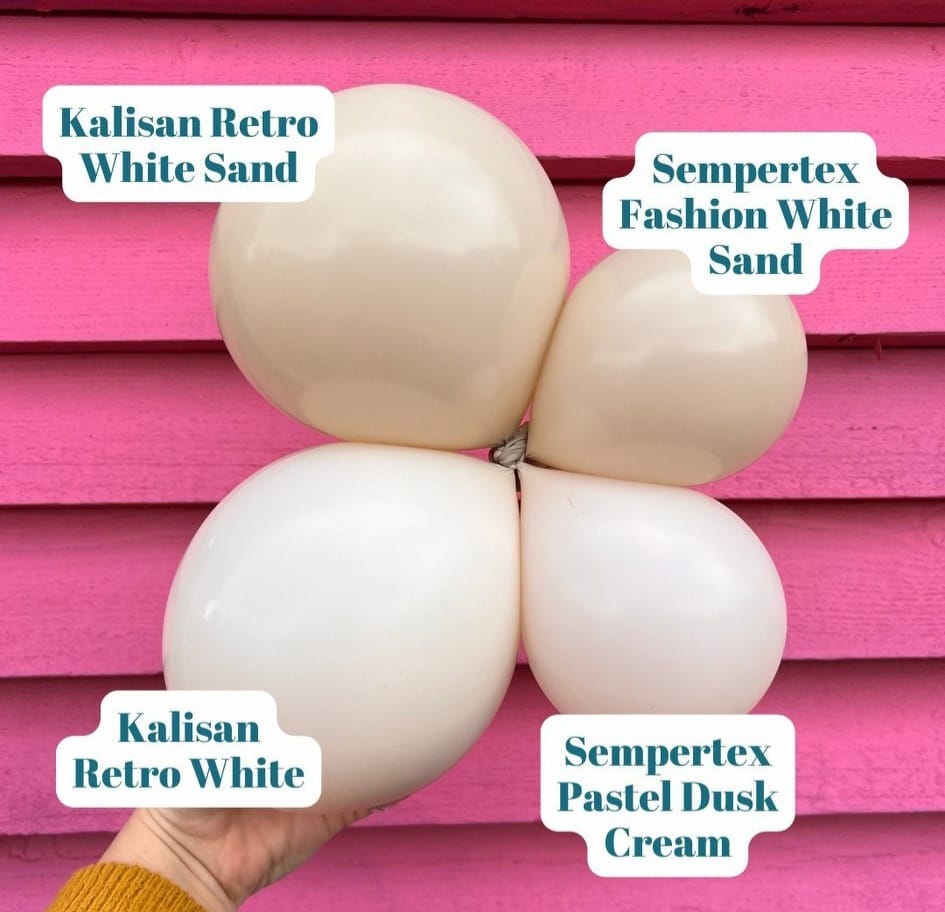 Kalisan White Sand Latex Balloons