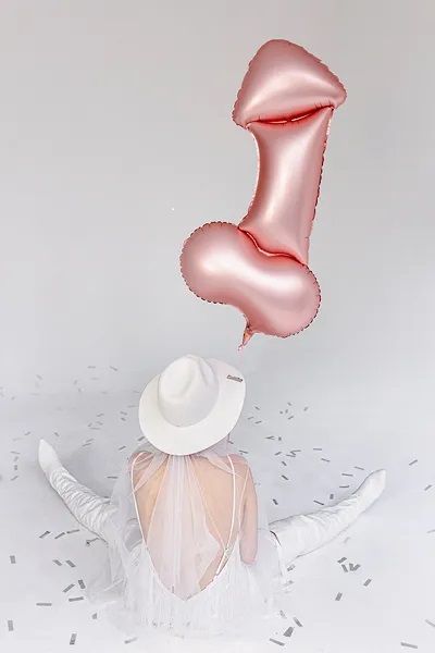 Jumbo XL Penis Foil Balloon 44" ROSE GOLD Bachelorette Party Decorations Party Love