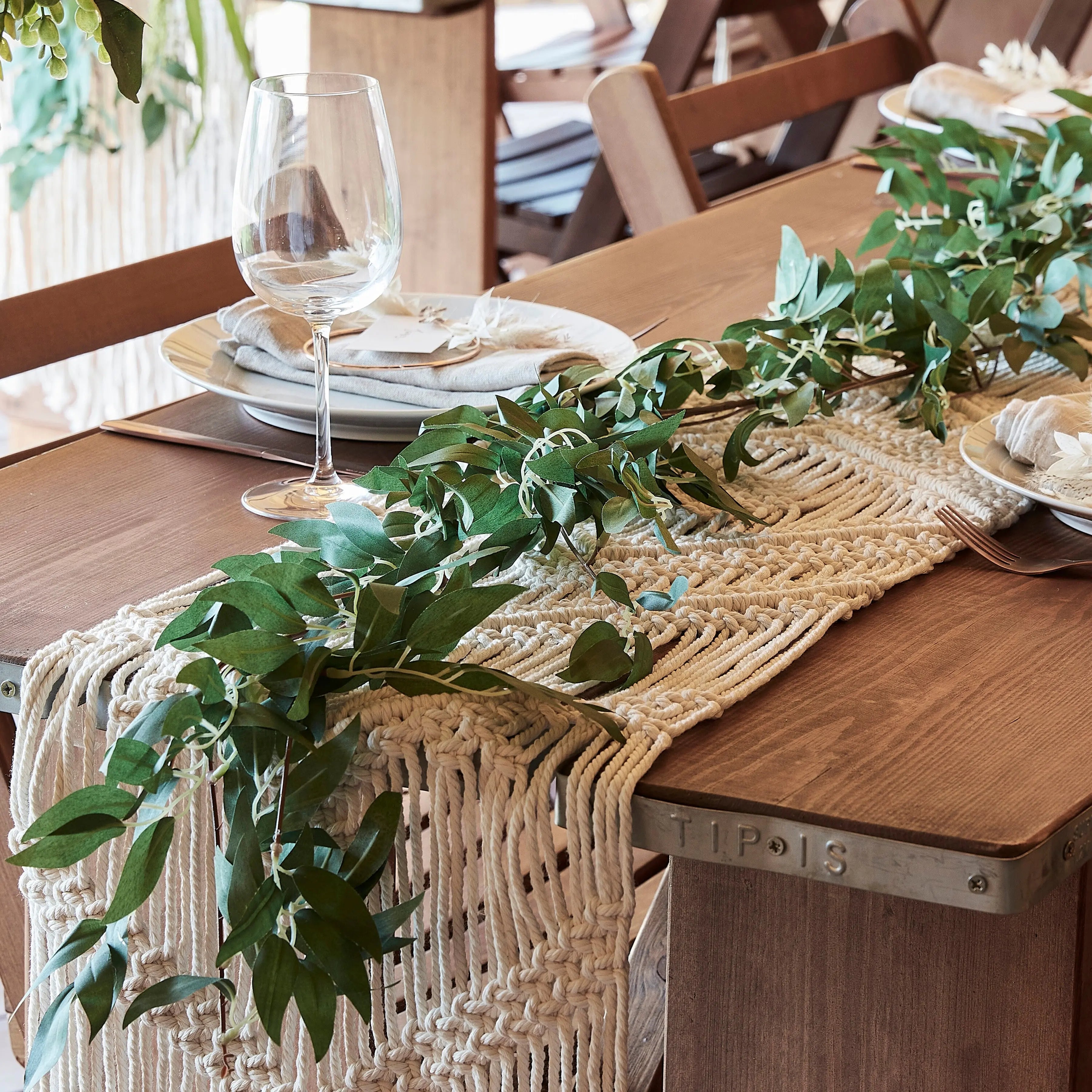 Botanical Wedding Foliage Garland Green Ruscus Ginger Ray