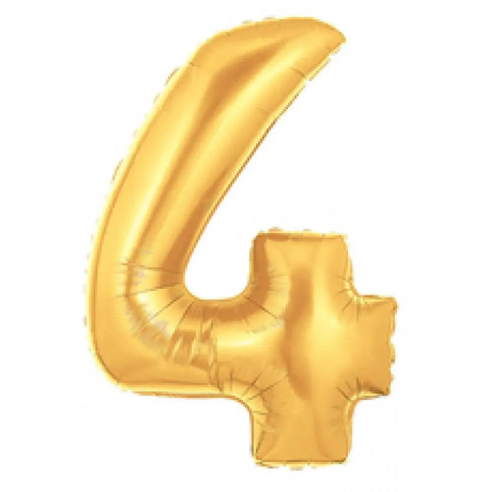 Gold Foil Number Balloon 100cm Party Love