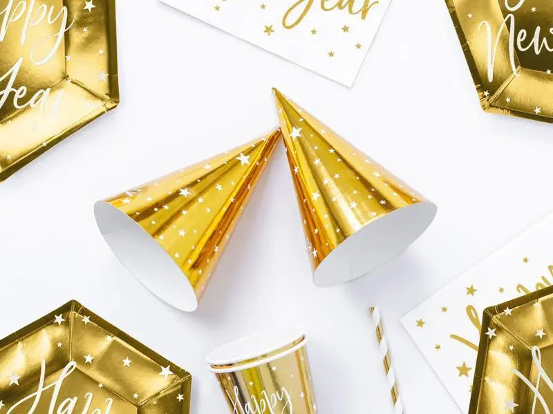 Gold Star Party Hats Party Deco