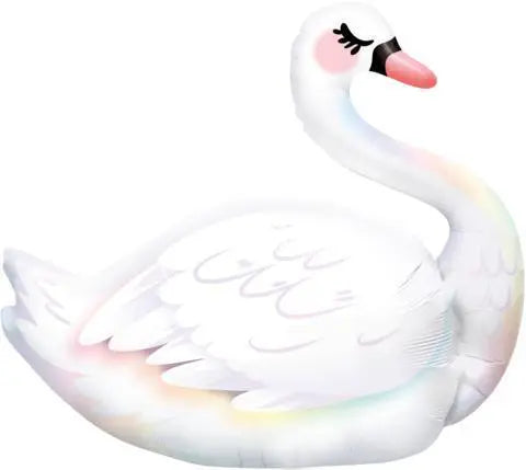 Graceful White Swan Foil Balloon 89cm Qualatex