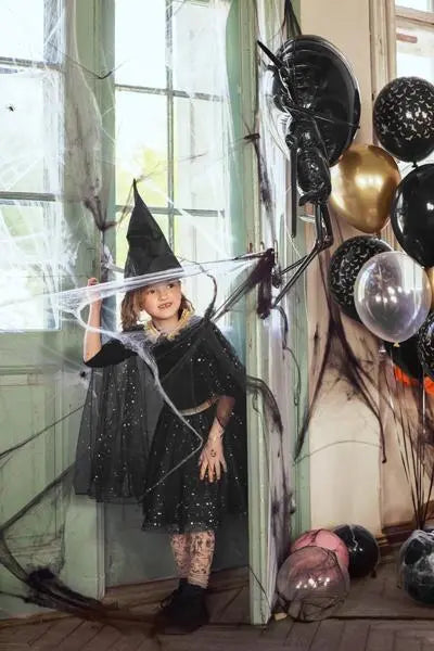 Halloween Black Witches Cape Costume Party Deco