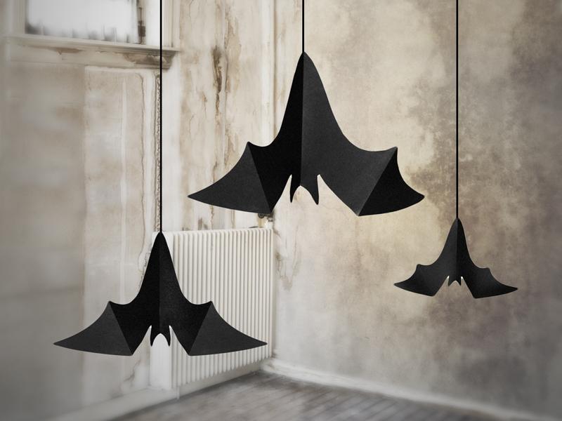 Hanging Bats Halloween Decorations 3 Pack Party Deco