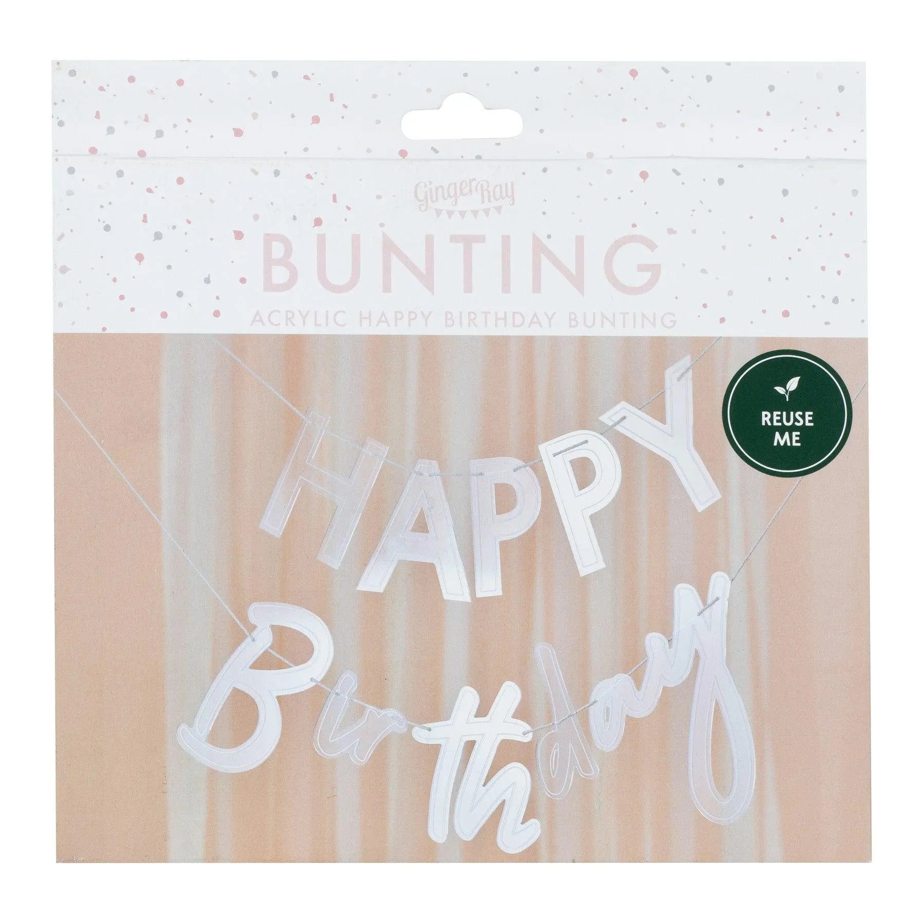 Happy Birthday Bunting Acrylic Ginger Ray