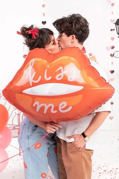 Kiss Me Lips Foil Balloon 86cm Party Deco