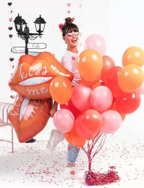 Kiss Me Lips Foil Balloon 86cm Party Deco