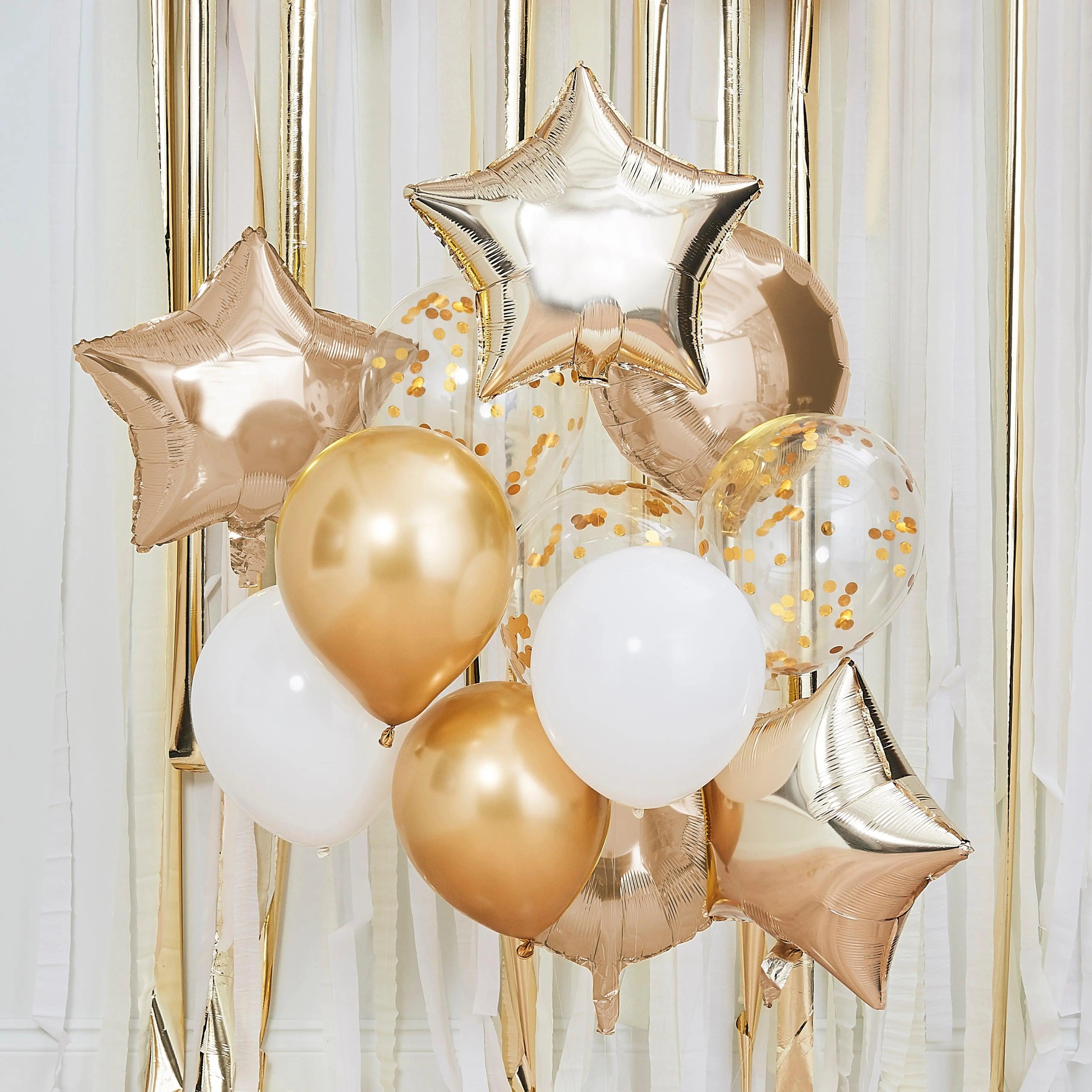 Metallic Gold Balloons Bundle Ginger Ray