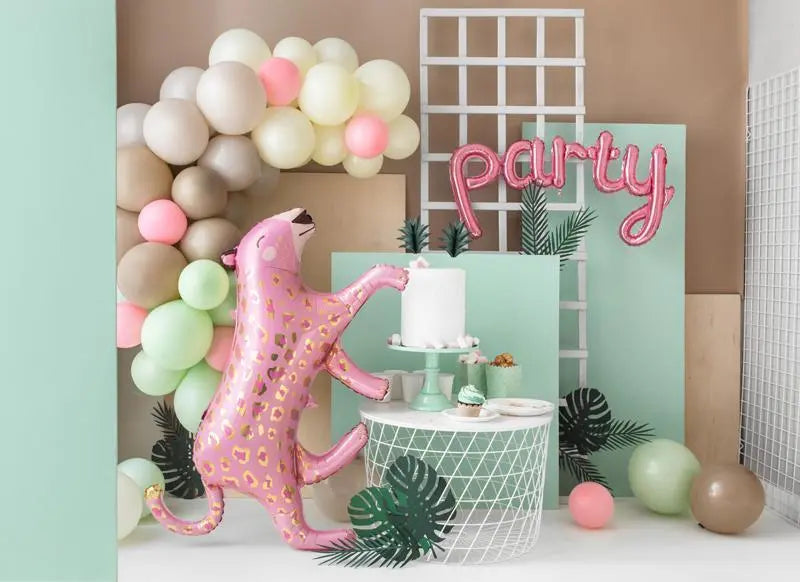 Pink Leopard Foil Balloon 103cm Party Deco