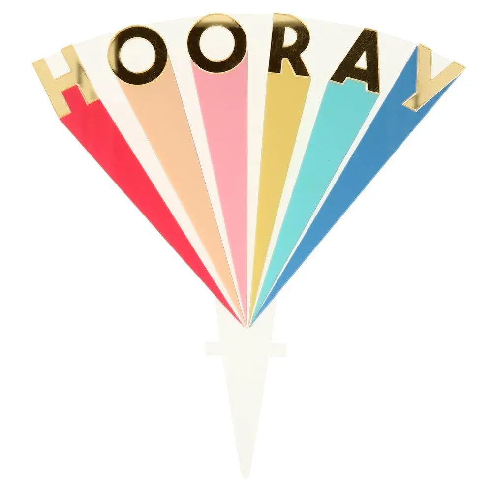 Rainbow Hooray Acrylic Cake Topper Meri Meri