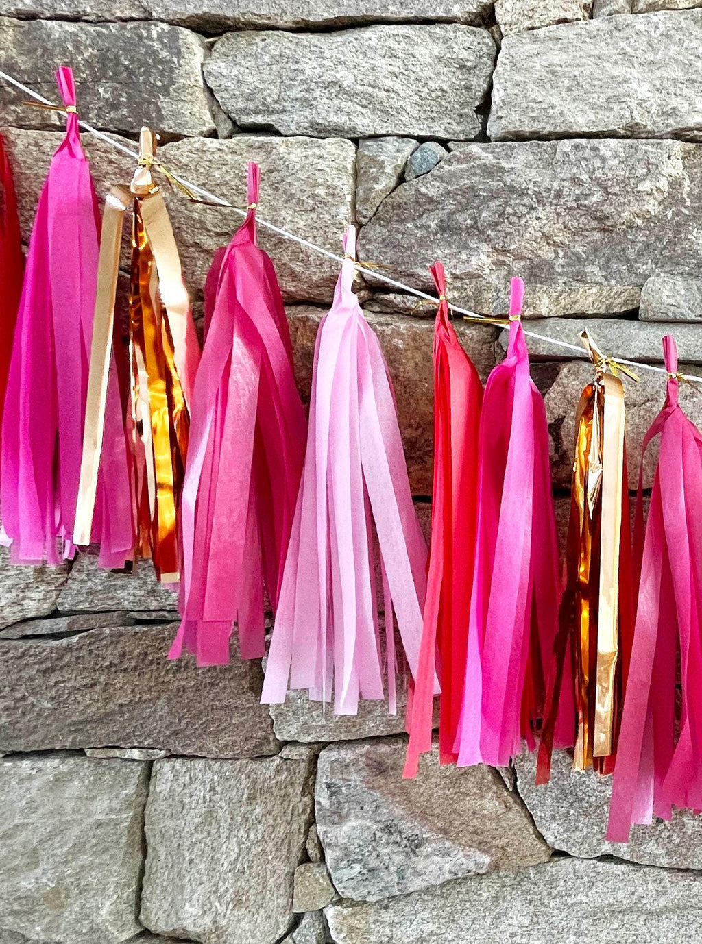 Red, Pink & Gold Tassel Garland Kit by Paperboy | Michaels